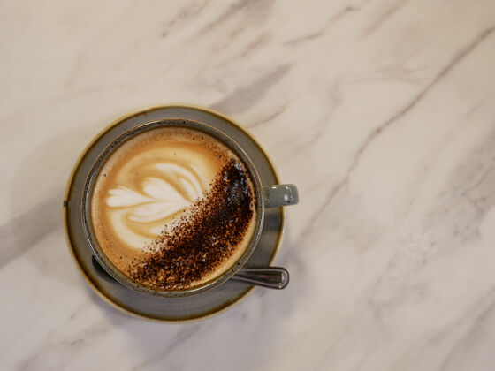 Coffee with latte art